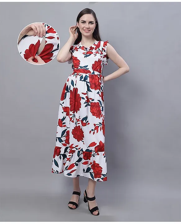 Buy Maternity Floral Maxi Dress