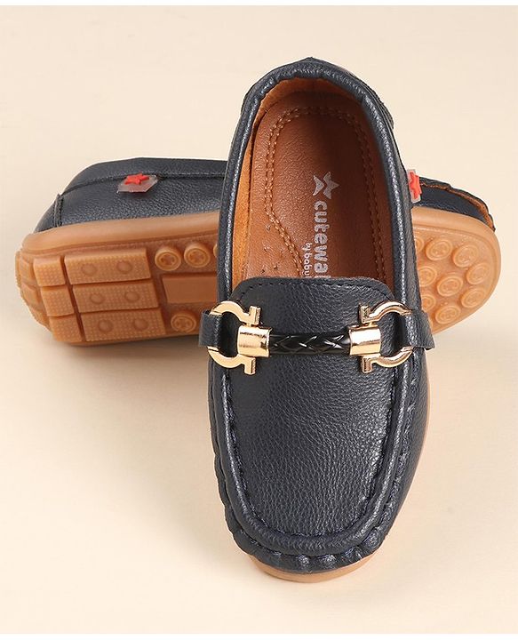 Cute Walk by Babyhug Slip Ons Party Wear Shoes - Navy Blue