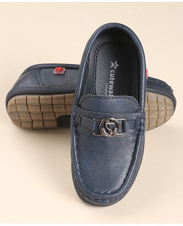 Cute Walk by Babyhug Slip On Loafers - Navy Blue