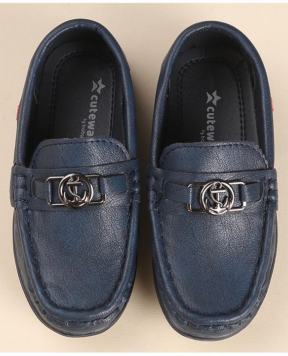 Cute Walk by Babyhug Slip On Loafers - Navy Blue