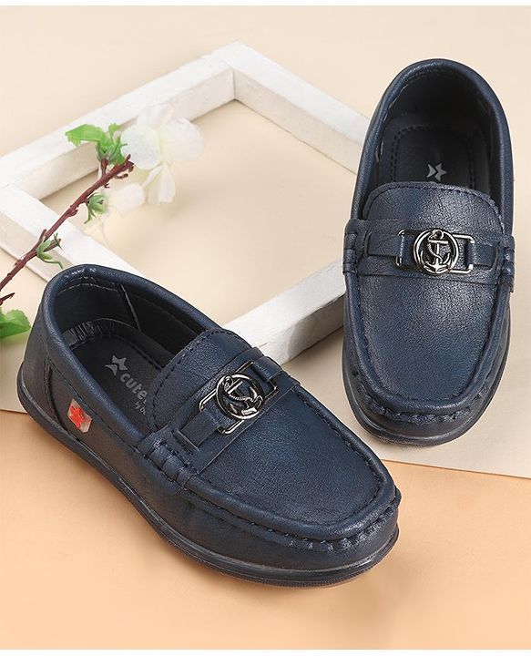 Cute Walk by Babyhug Slip On Loafers - Navy Blue