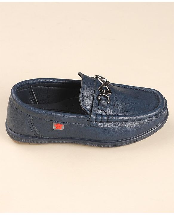 Cute Walk by Babyhug Slip On Formal & Party Wear Shoes with Applique - Navy Blue