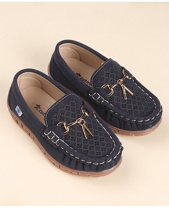 Cute Walk by Babyhug Formal Slip On Shoes - Blue