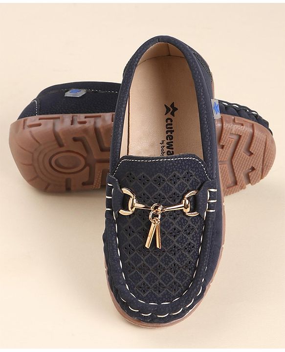 Cute Walk by Babyhug Formal Slip On Shoes - Blue