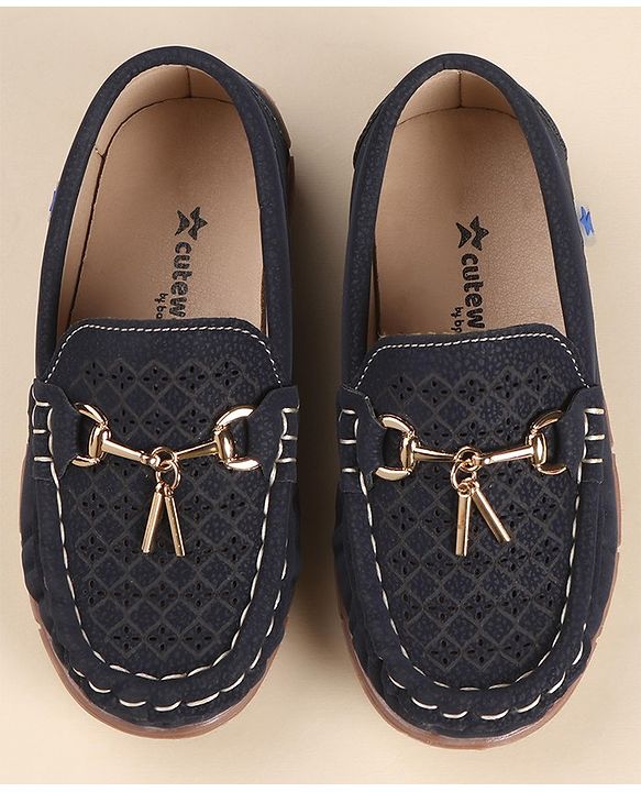 Cute Walk by Babyhug Formal Slip On Shoes - Blue