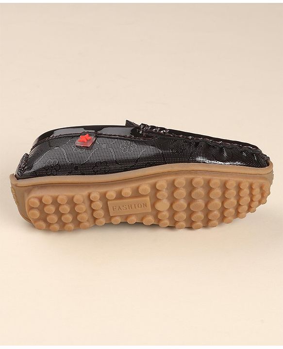 Cute Walk by Babyhug Slip On Loafers with Applique - Coffee Brown