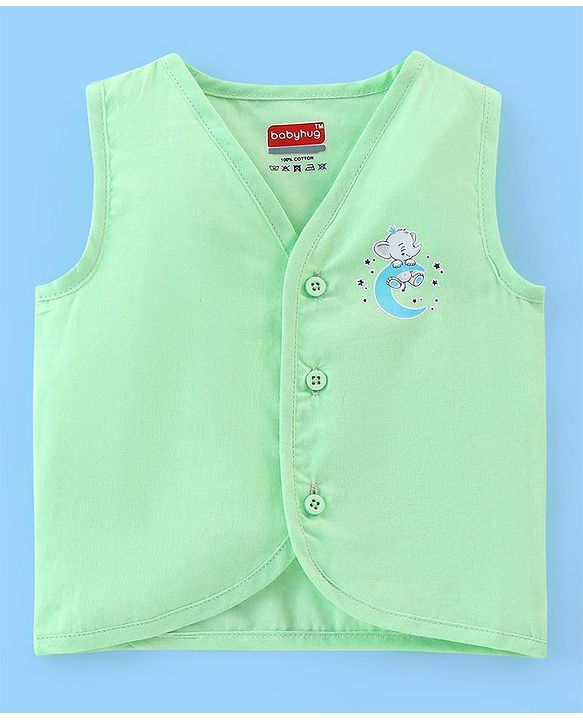 Babyhug Cotton Sleeveless Front Open Jhabla with Dolphin Print Pack of 5 - Multicolour