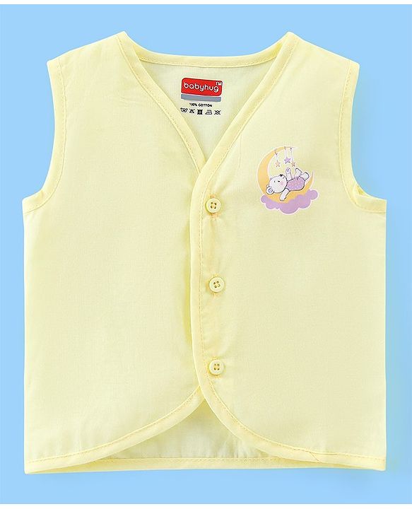 Babyhug Cotton Sleeveless Front Open Jhabla with Dolphin Print Pack of 5 - Multicolour