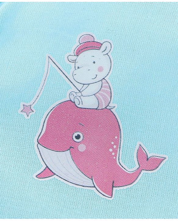Babyhug Cotton Sleeveless Front Open Jhabla with Dolphin Print Pack of 5 - Multicolour