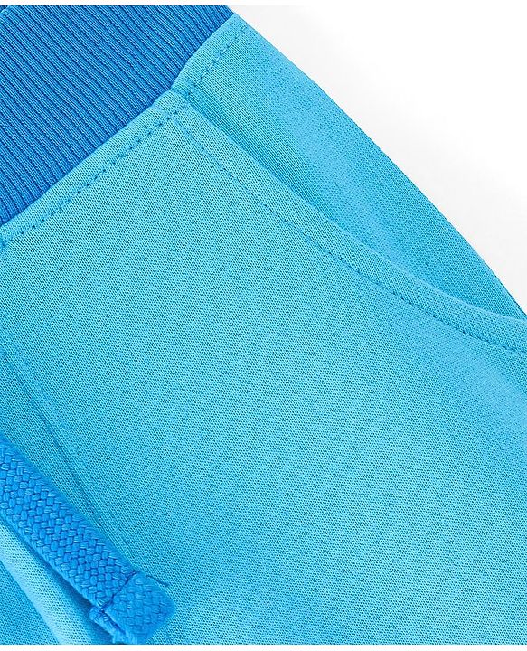 Babyhug Cotton Looper Full Length Lounge Pant Text Print - Blue