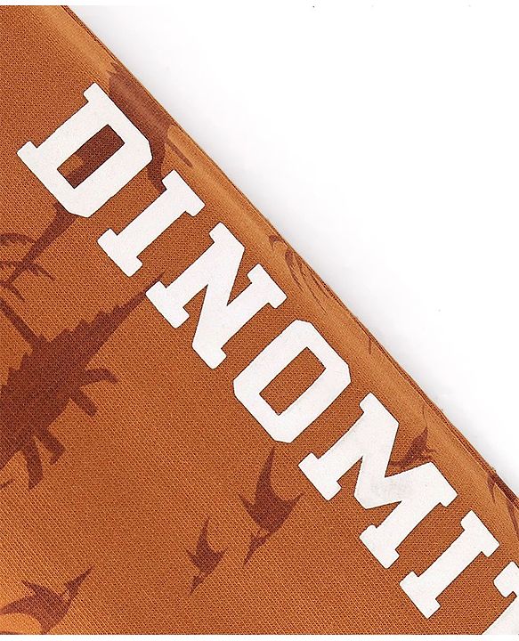 Babyhug Cotton Looper Full Length Lounge Pant Dino Printed - Orange