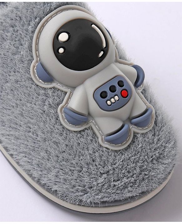 Cute Walk by Babyhug Slip On Winter Booties Space Suit Applique - Grey