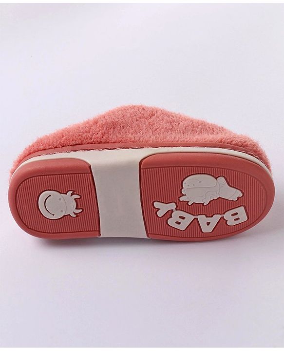Cute Walk by Babyhug Slip On Winter Booties Space Suit Applique - Pink