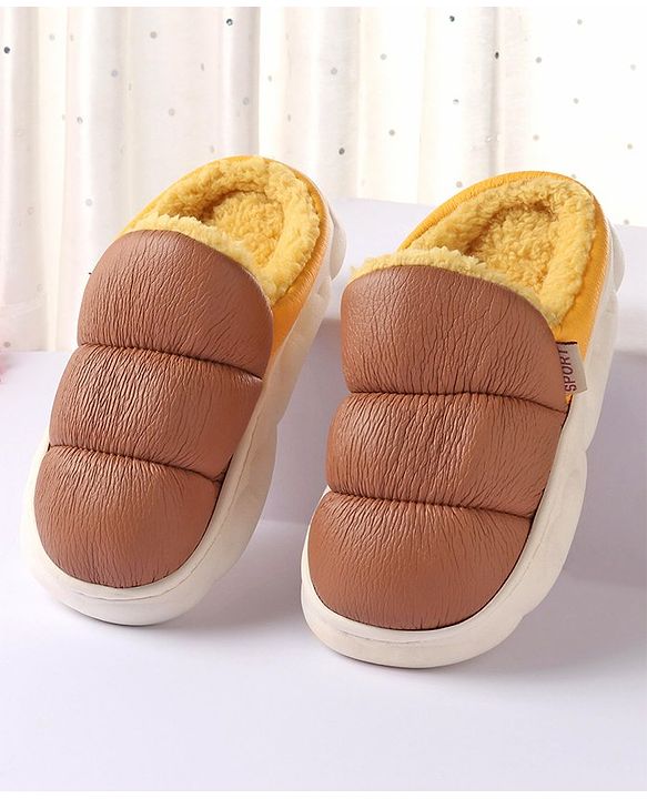 Cute Walk by Babyhug Slip On Solid Winter Booties - Brown
