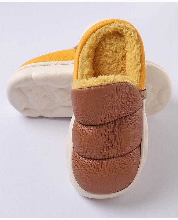 Cute Walk by Babyhug Slip On Solid Winter Booties - Brown
