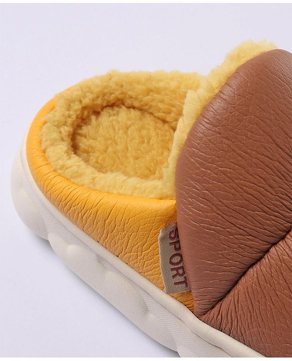 Cute Walk by Babyhug Slip On Solid Winter Booties - Brown