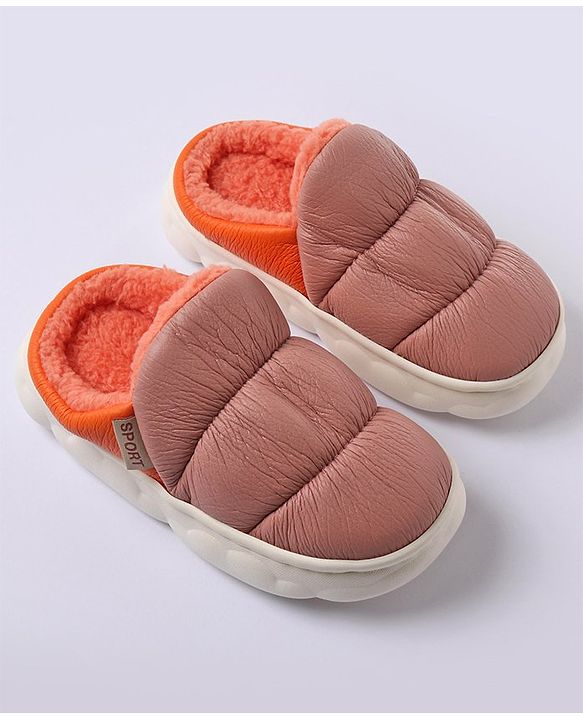 Cute Walk by Babyhug Slip On Solid Winter Booties - Pink