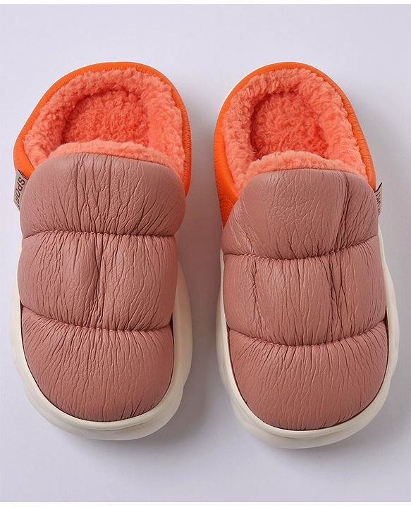 Cute Walk by Babyhug Slip On Solid Winter Booties - Pink