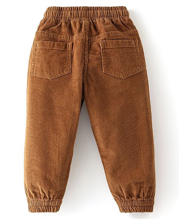 Babyhug Cotton Knit Full Sleeves Shirt & Lounge Pant With Checkered & Text Embroidery - Blue &  Brown