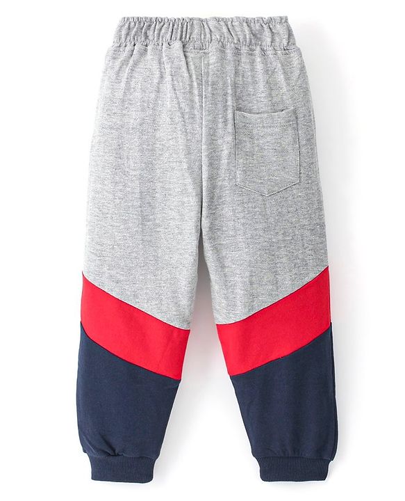 Babyhug Cotton Looper Full Length Lounge Pant Text Printed - Grey