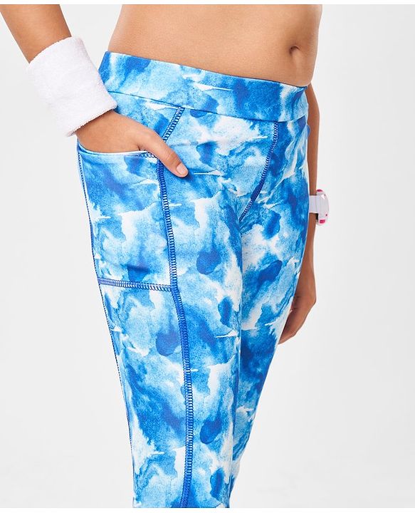 Pine Active Full Length Super Stretch Leggings - Blue