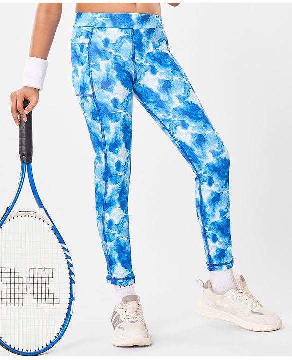 Pine Active Full Length Super Stretch Leggings - Blue