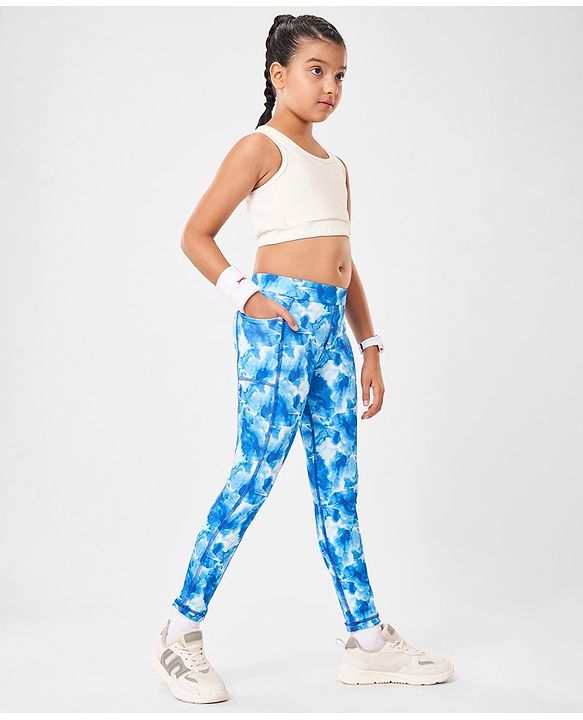 Pine Active Full Length Super Stretch Leggings - Blue