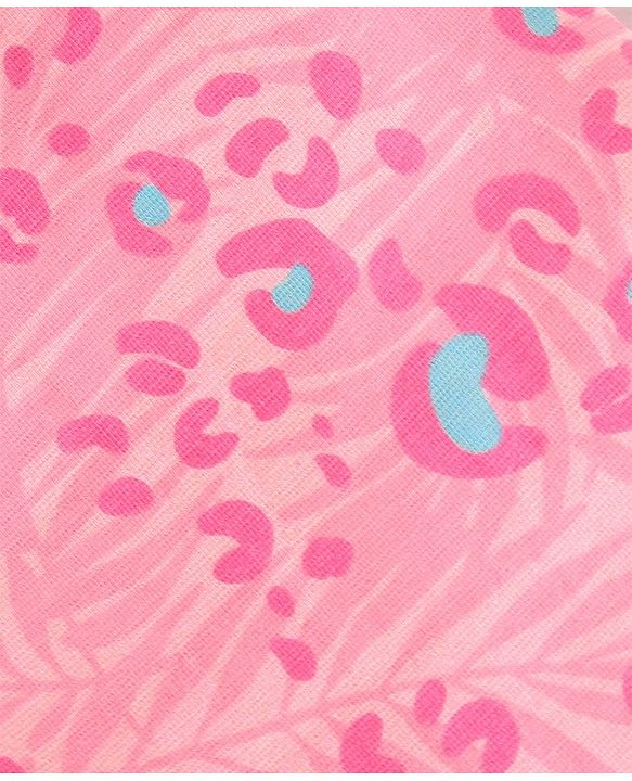 Babyhug Cotton Lycra Full Length Leggings Stripes & Dot Print Pack of 3- Pink & Blue