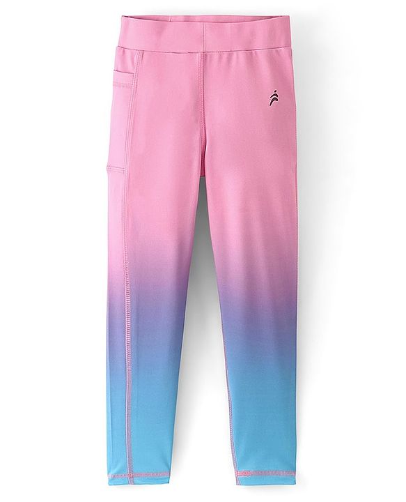 Pine Active Full Length Super Stretch Leggings - Blue & Pink