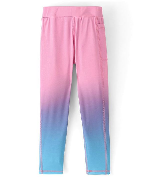 Pine Active Full Length Super Stretch Leggings - Blue & Pink