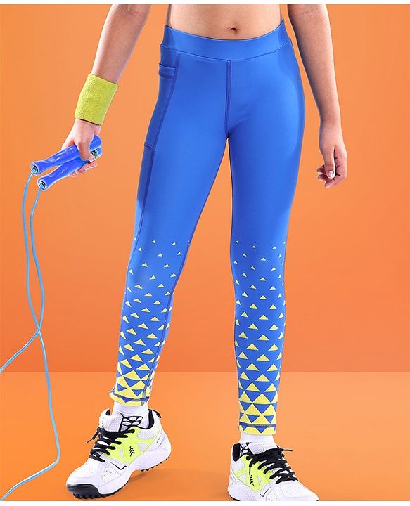 Pine Active Full Length Super Stretch Leggings - Blue