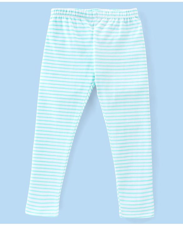 Babyhug Cotton Lycra Full Length Polka Dots & Floral Printed Leggings Pack of 3 - Multicolour
