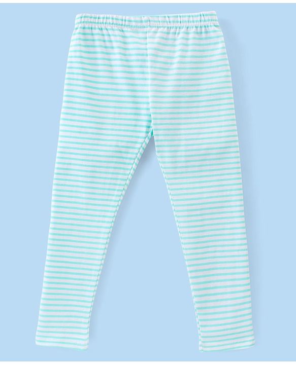 Babyhug Cotton Lycra Full Length Polka Dots & Floral Printed Leggings Pack of 3 - Multicolour