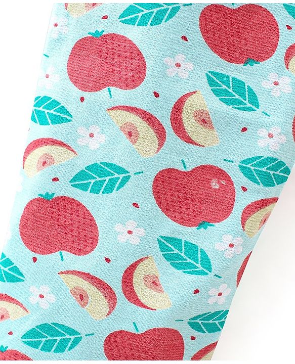 Babyhug Cotton Lycra Full Length Solid & Floral Printed Leggings Pack of 3 - Multicolour