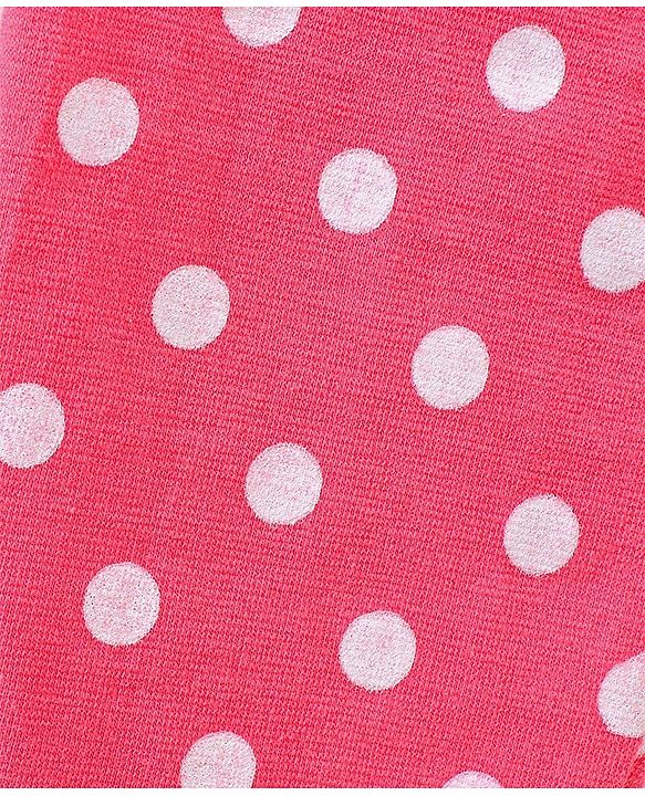 Babyhug Cotton Lycra Full Length Polka Dots & Solid Leggings Pack of 3 - Multicolour
