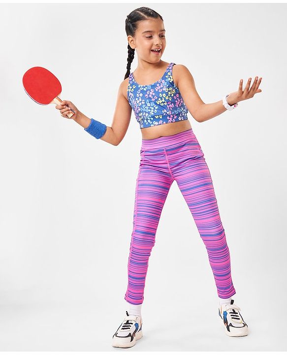 Pine Active Full Length Super Stretch Leggings - Purple