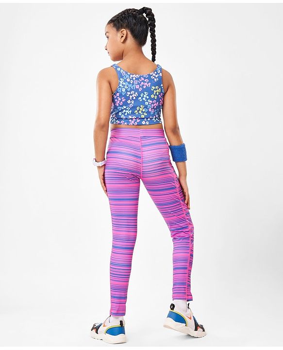 Pine Active Full Length Super Stretch Leggings - Purple