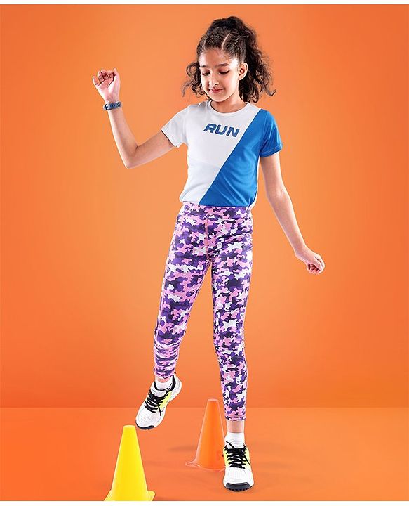 Pine Active Full Length Super Stretch Leggings - Purple