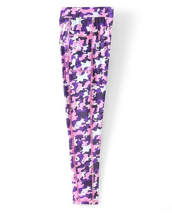 Pine Active Full Length Super Stretch Leggings - Purple