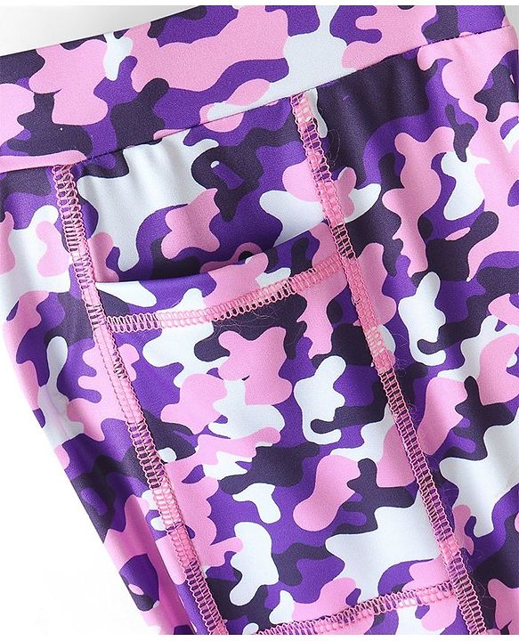 Pine Active Full Length Super Stretch Leggings - Purple