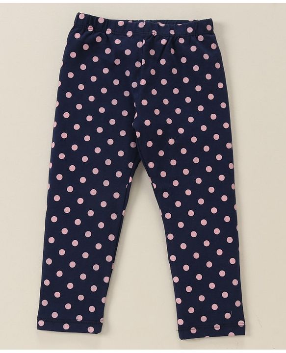 Babyhug Cotton Lycra Knit Full Length Solid Color Stretchable Leggings Pack of 5 - Multicolor