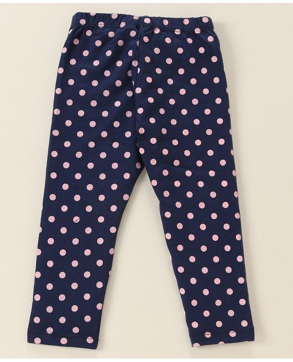 Babyhug Cotton Lycra Knit Full Length Solid Color Stretchable Leggings Pack of 5 - Multicolor