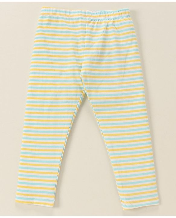 Babyhug Cotton Lycra Knit Full Length Solid Color Stretchable Leggings Pack of 5 - Multicolor
