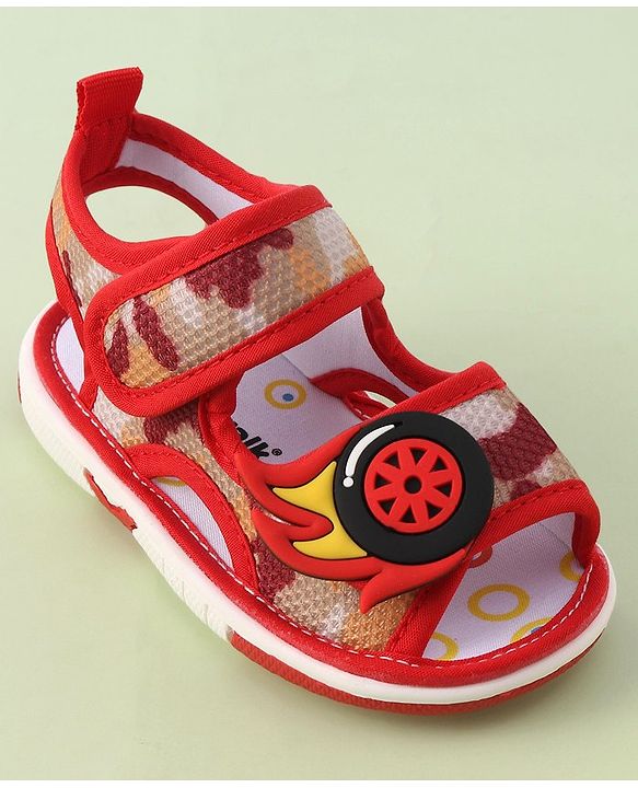 Cute Walk by Babyhug Velcro Closure Sandals - Red