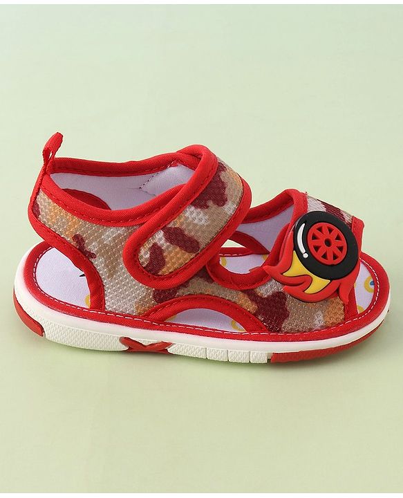 Cute Walk by Babyhug Velcro Closure Sandals - Red