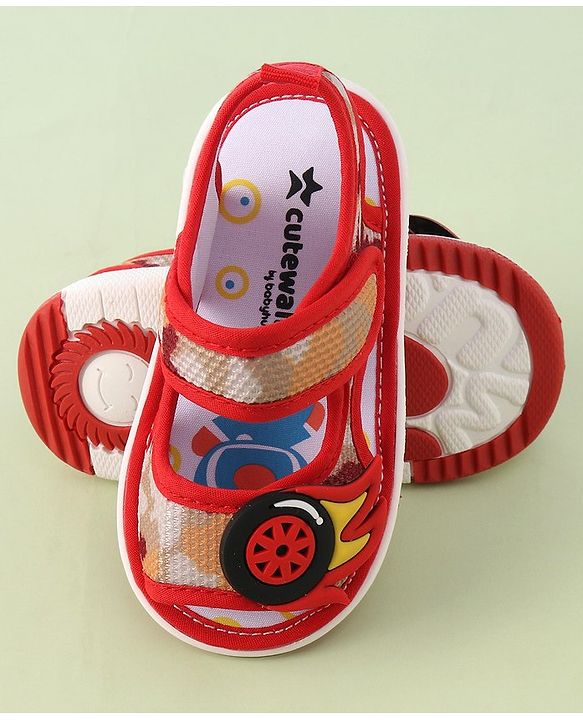 Cute Walk by Babyhug Velcro Closure Sandals - Red