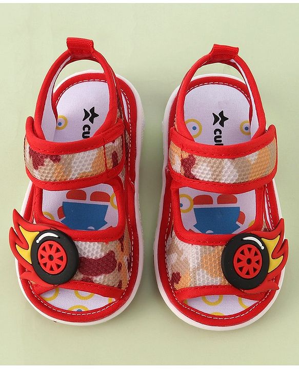 Cute Walk by Babyhug Velcro Closure Sandals - Red