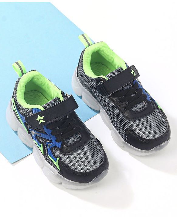 Cute Walk by BabyhugSneakers With Velcro Closure Solid - Green