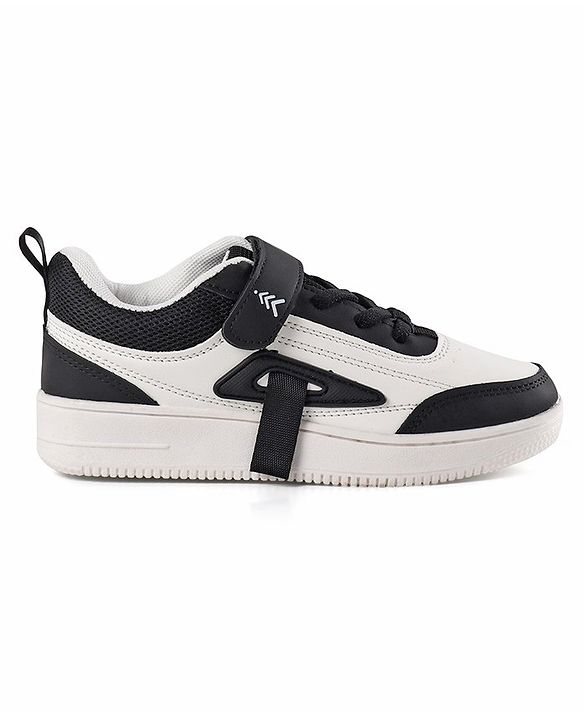 Pine Kids Sneakers  with Velco Closure - Black & White