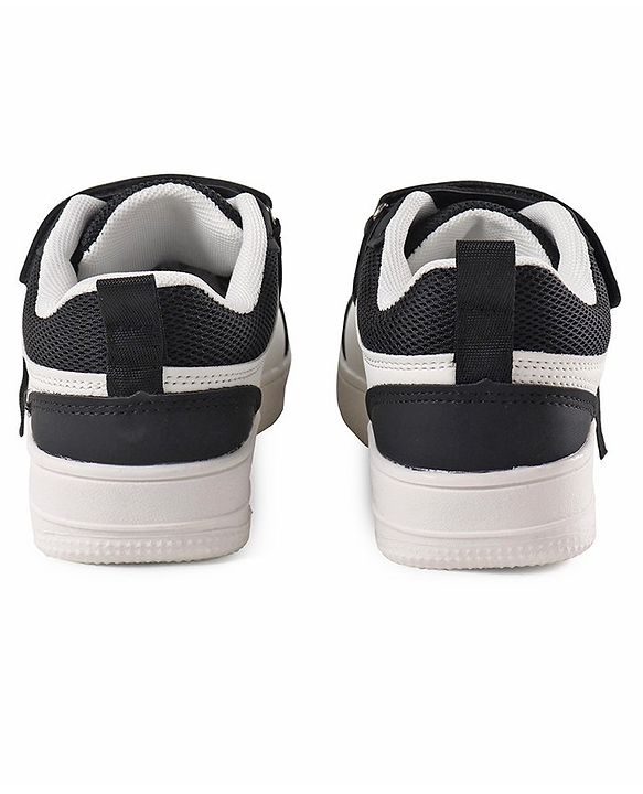 Pine Kids Sneakers  with Velco Closure - Black & White